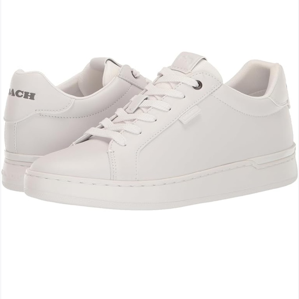 NWOB COACH Women’s Lowline Optic White Leather Trainers. Size 9.5. MSRP $168